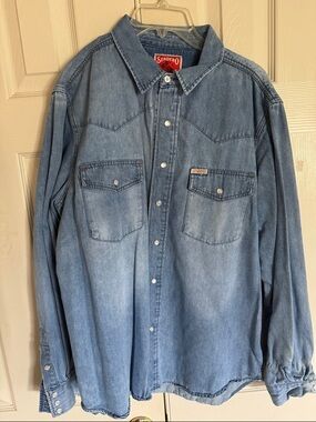 Sendero Men's Light Blue Denim Button-Down Shirt